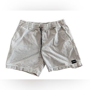 Hurley Striped Swim Trunks - Size Medium